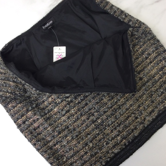 Bebe Serena Tweed Skirt (Size 2) - Picture 3 of 7